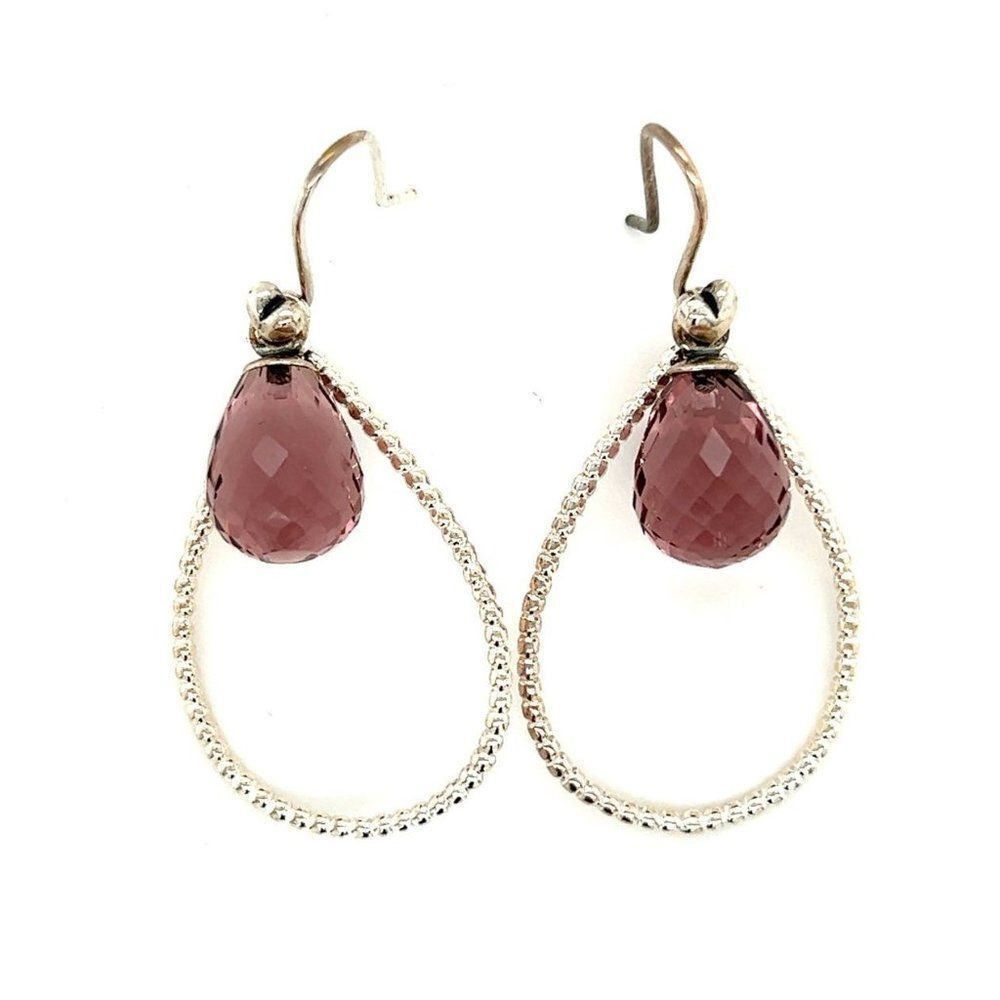 Pandora Briolette Amethyst Earrings